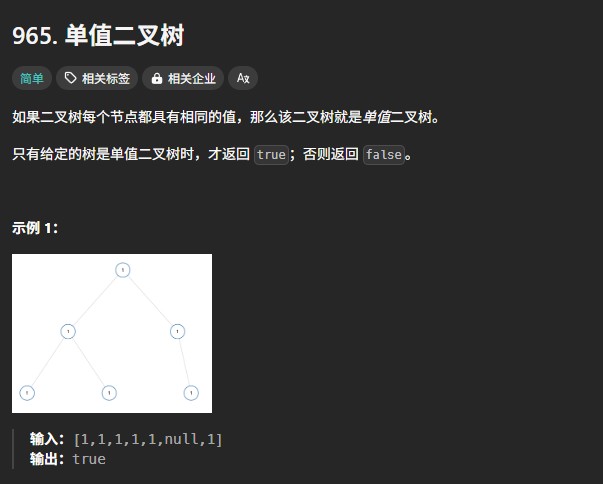 力扣965题 解题思路和步骤 C++代码实现,力扣题库答案在哪里